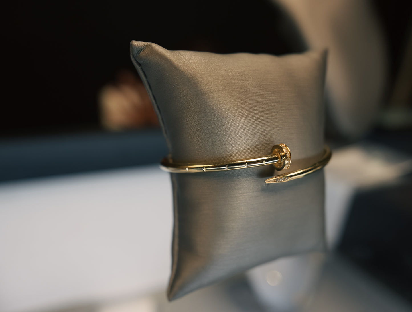 10kt Nail Bangle Bracelet