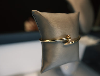 10kt Nail Bangle Bracelet