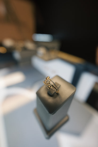 10kt Heart Trio Ring