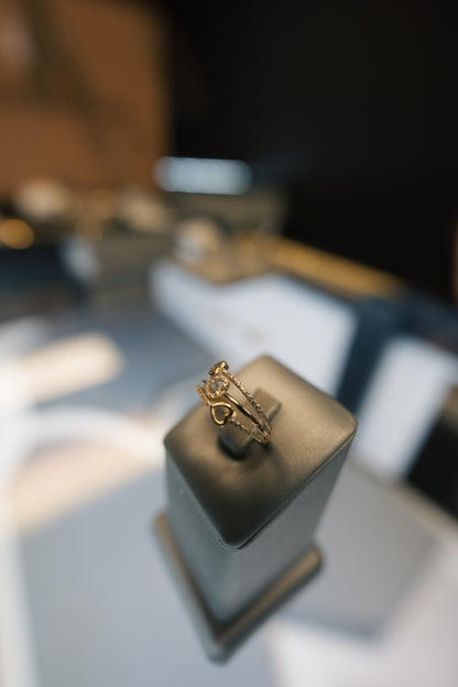 10kt Heart Trio Ring