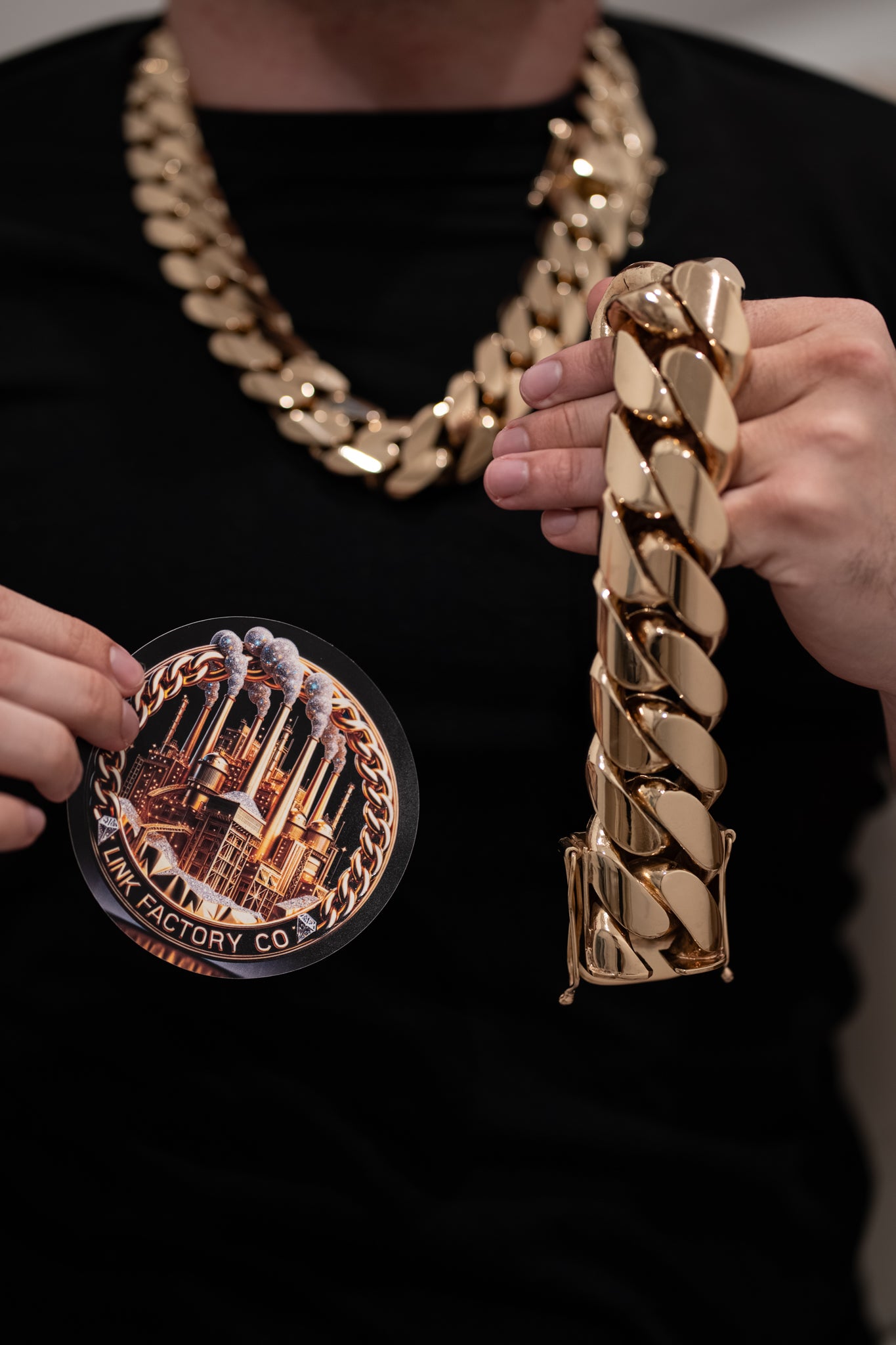 14K Gold Bonded Silver Cuban Links